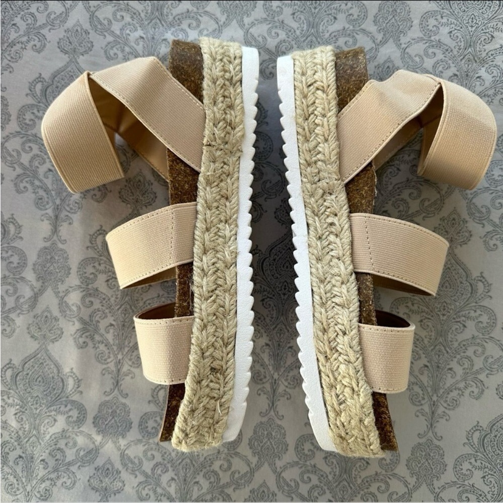 Beige Strappy Espadrille Sandals